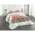 thumbnail image 3 of Ambesonne Birthday Quilted Bedspread Set 3 Pcs, Cake 75, Queen Size, Multicolor, 3 of 5