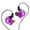 Purple, variant on Mikilon Headphones, In Ear Earphone Monitoring Earphones HIFI Dynamics Coil Wire Controlled Bass Music Mobile Phone Earphones