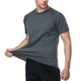 Attraco Men's Rash Guard Solid Short Sleeve Rash Guard UPF 50+ Swimwear Quick Dry Swim Short