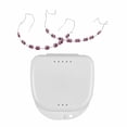 thumbnail image 1 of Decoración de dientes temporal decorativa para los estudiantes practicar accesorios con almacenamiento rosa, 1 of 8