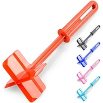 Zulay Kitchen Meat Chopper for Ground Beef and Ground Beef Smasher Durable Plastic Masher Chili Red