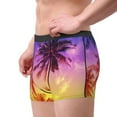 thumbnail image 4 of Balery Palm Trees at Sunset Men's Boxer Briefs, Soft and Breathable Cotton Underwear with nylon Waistband-Medium, 4 of 9