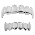 thumbnail image 4 of 2x Parrillas Chapadas en Dieciocho Tapas de Boca de 6 Parrillas de Joker Inferior Hombres Hugo Parrillas chapadas en oro de 18 quilates, 4 of 8