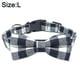 thumbnail image 2 of Collar ajustable para mascotas Collar para perros con lazo a cuadros, 2 of 5