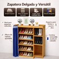 thumbnail image 3 of Zapatero Con Cortina Material De Madera 6 Pisos Para 24pares, 3 of 7
