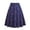 Navy, variant on Women's Pleated Vintage Skirt Floral Print A-line Midi Skirts with Pockets
