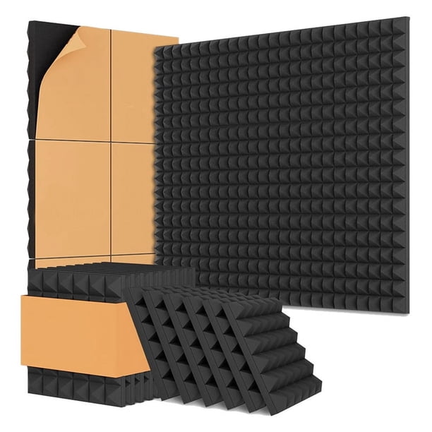 Paquete de 8 Paneles de Espuma Acústica, Paneles de Espuma A Prueba de Sonido de 12 X 12 X 2 Pulgadas para , Paneles de Sonido con Autoadhesivo