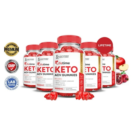 (5 Pack) Lifetime Keto ACV Gummies 1000MG Dietary Supplement 300 Gummys