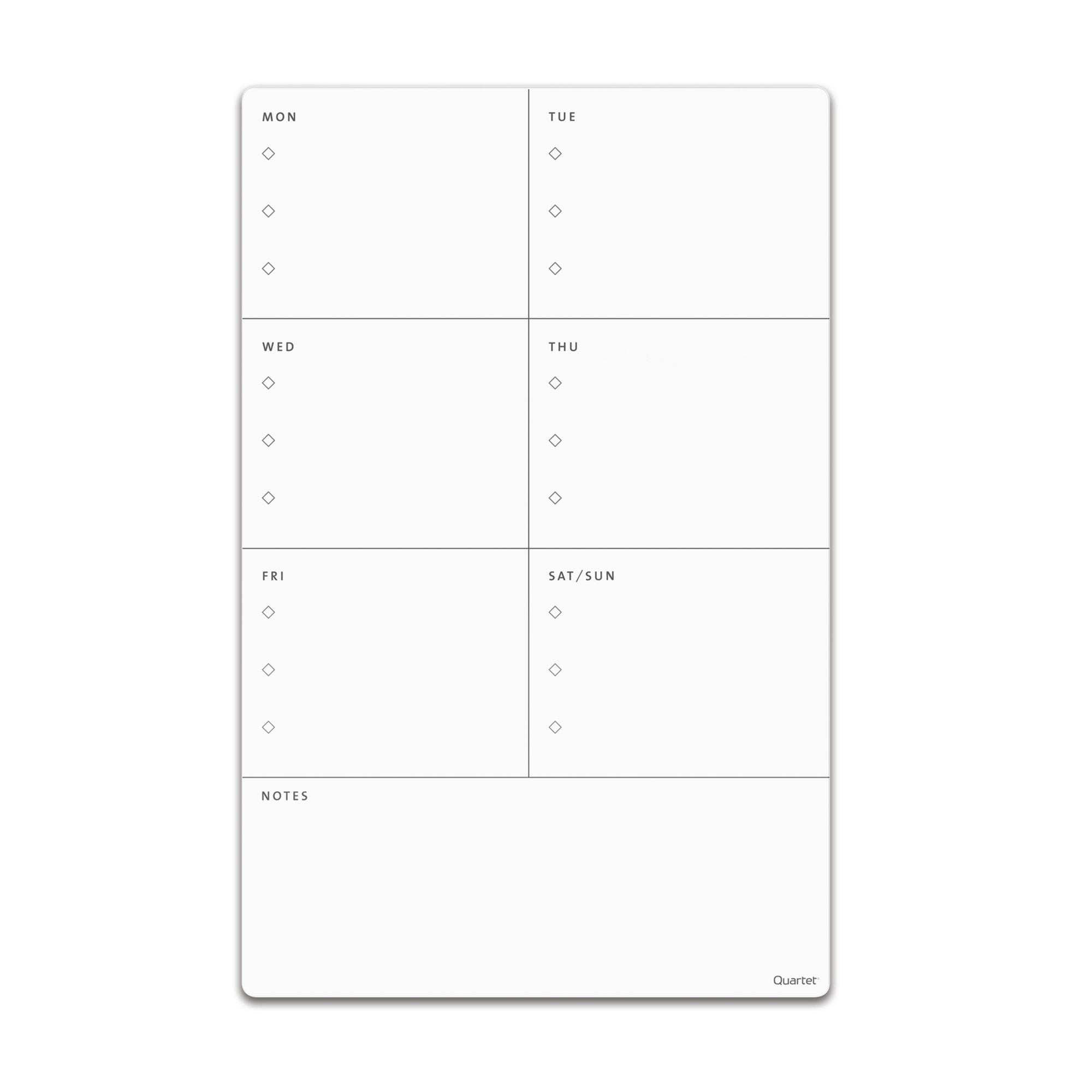 Quartet Dry-Erase Weekly Planner Magnet, 11" x 17"