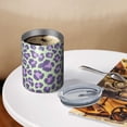 thumbnail image 3 of 12oz Coffee Tumblers Green and Purple Of Leopard Print Stainless Steel Vacuum Insulated Travel Tumbler Coffee Cups Mug with Lid and Straw with Cleaning Brush for Cold & Hot Drinks, 3 of 5