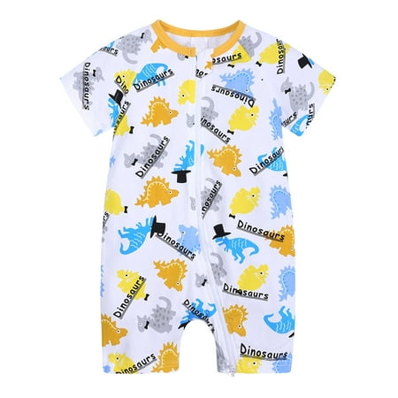 

qucoqpe Newborn Baby Boy Girl Romper Sleeveless One Piece Plant Animal Jumpsuit Summer Bodysuit Outfits Clothes 3 Months - 3 Years