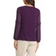 thumbnail image 3 of INSPIRAR CHIC Blusa de gasa para mujer con cuello de ojal, mangas de patchwork, elegante top de trabajo S color púrpura profundo, 3 of 6