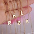 thumbnail image 3 of Collar con inicial de moda para joyería colgante de mujer, Gargantilla con letras cortadas de Color dorado, con un solo nombre, regalo, envío directo, 3 of 3