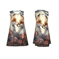 thumbnail image 7 of Picia Romantic Flower Fox Print Women’s Sleeveless Midi Swing Dress – A-Line Pleated Tank Sundress, Comfortable and Flowy T-Shirt Dress, 7 of 7