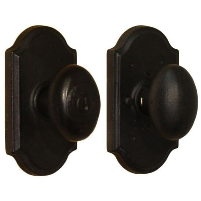 Weslock 07140M2M2SL23 Verrou d'Entrée Durham Premier avec Loquet Réglable et Gâche à Lèvres Complète, Noir