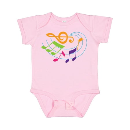 

Inktastic Music Notes Musical Gift Gift Baby Boy or Baby Girl Bodysuit