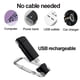 thumbnail image 4 of Lámpara de lectura USB, lector electrónico LED recargable con luz de lectura para cama, con clip, 3 niveles de brillo ajustables, minilámpara plegable con clip (verde), 4 of 4