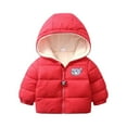 thumbnail image 1 of Girl's Cropped Puffer Coat, Adorable Solid Color Design with Secure Pockets, Comfortable Short Jacket for Boys & Girls Daily Wear.Vermilion130, 1 of 3