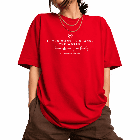 UNISHE Women Motivational Saying Graphic T-Shirt Round Neck Summer Top