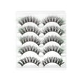 thumbnail image 1 of Unique Bargains 5 Pair 3D Curly Mixed Color False Eyelashes for Makeup Green, 1 of 4