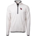 thumbnail image 2 of Men's Cutter & Buck  Oatmeal Louisville Bats Cascade Eco Sherpa Fleece Quarter-Zip Jacket, 2 of 3