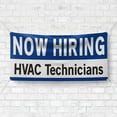 thumbnail image 4 of Now Hiring HVAC Technicians 13 oz Heavy Duty Vinyl Banner Technician Jobs Available Help Wanted Sign for Business Advertising Indoor/Outdoor Single-Sided with Metal Grommets (4x6 ft, Wh & Bl & Bk), 4 of 6