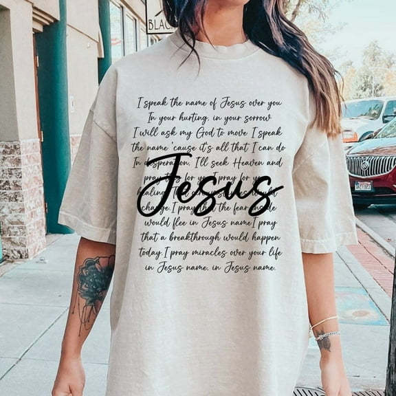I Speak The Name Of Jesus Shirt, Religious Shirt, Christian Tee, Jesus Shirt, Bible Verses Shirt, Faith Gifts, Easter Shirt, Song Lyrics Shirt