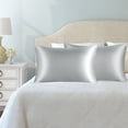 thumbnail image 3 of HLONK Satin Pillowcases Set of 2  with Envelope Closure White, 3 of 7