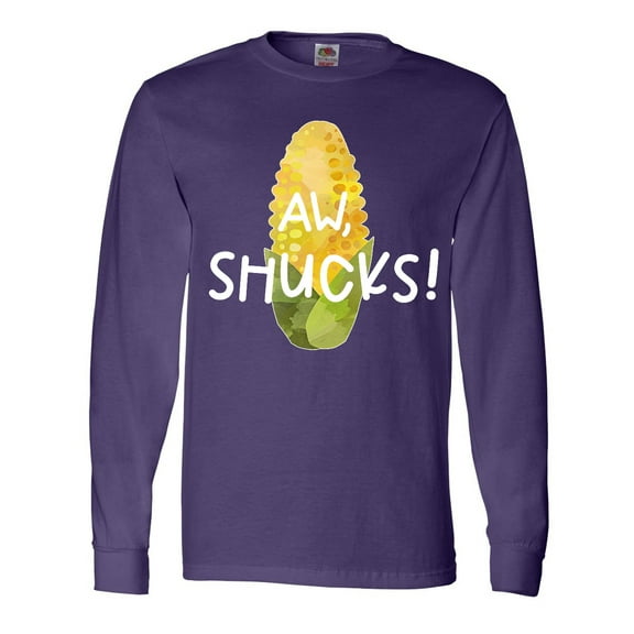 Inktastic Aw, Shucks Corn on the Cob Humor Long Sleeve T-Shirt