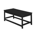thumbnail image 4 of WestinTrends Malibu 3-PC Outdoor Patio Plastic Adirondack chair set with Coffee table ( 2 seater ), Black, 4 of 12