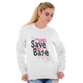 thumbnail image 2 of 2nd Save Base Breast Cancer Warrior Women Crewneck Sweatshirt Brisco Brands M, 2 of 2