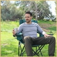thumbnail image 5 of ARROWHEAD OUTDOOR Portable Folding Camping Quad Chair w/ 6-Can Cooler, Cup & Wine Glass Holders, Heavy-Duty Carrying Bag, Padded Armrests, Headrest, Supports up to 450lbs, USA-Based Support (Green), 5 of 8