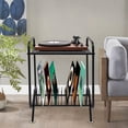 thumbnail image 3 of ToppiJoy 2-Tier Record Storage Stand, Record Player Stand with 16 Slots (Black), 3 of 21