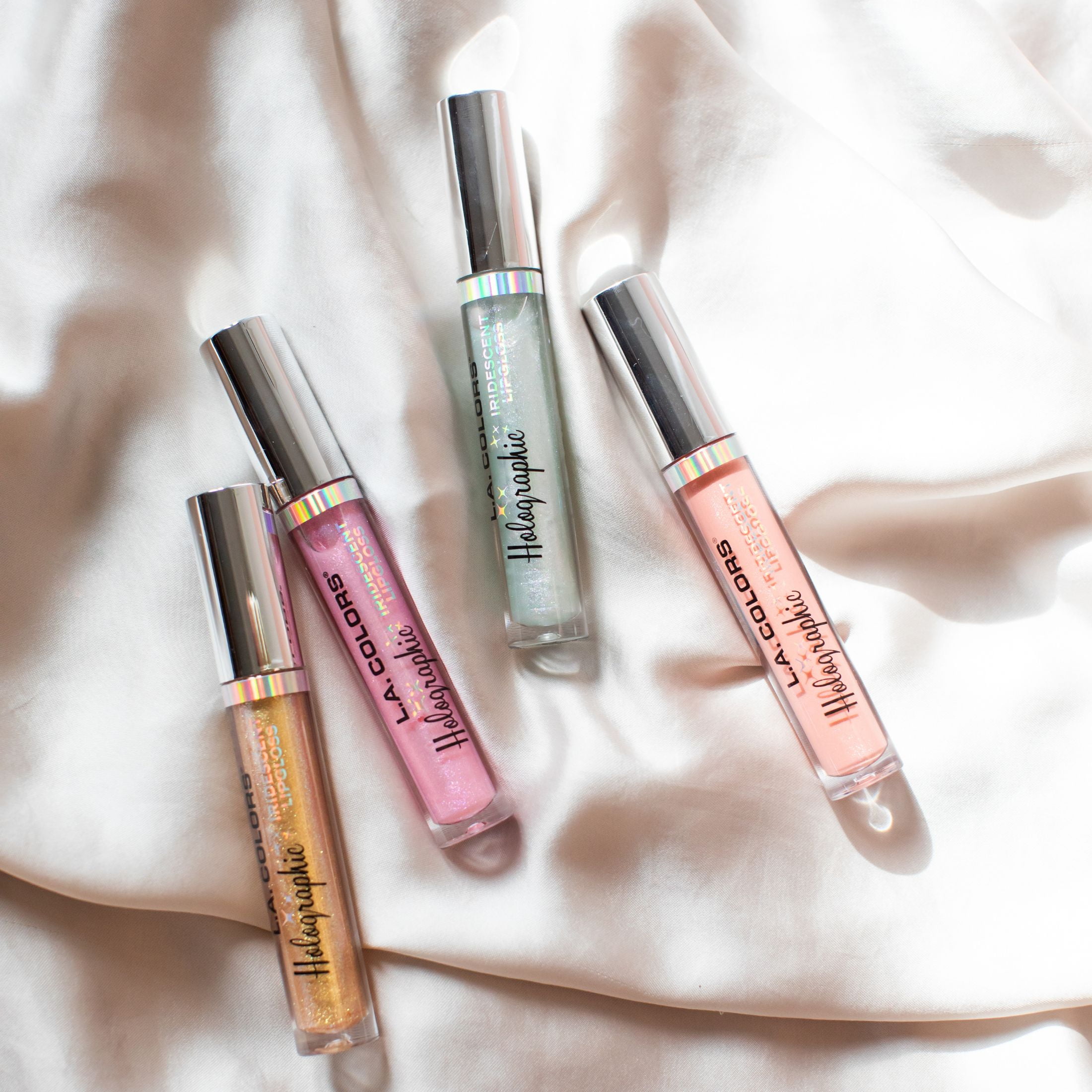L.A. COLORS Moisturizing High Shine Holographic Shimmer Lip-gloss, Glazed Donut, 0.14 fl oz