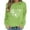 W89-NSLGXD Green Sweatshirt Women, variant on NSLGXD Halloween Sweatshirts for Women Cute Graphic Pullovers Vintage Loose Fit Round Neck Long Sleeve Sweat Tops Halloween Costumes S-2XL