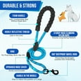 thumbnail image 2 of Double Leash for Two Dogs - No Tangle Dog Leash 360° Swivel Reflective Double Dog Leash with Two Padded Handles, Shock Absorbing Walking Training Small Medium Large Dogs (Black,25-150 lbs), 2 of 6
