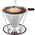 thumbnail image 2 of Coffee Dripper for Pour-Over Brewing, Featuring 800 Mesh Steel Filters That Enhance Extraction for a Robust Coffee Taste, Made of Stainless Steel-Stainless Steel, 2 of 5