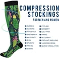 thumbnail image 4 of Coolnut 1 Pack Cactus (4) Compression Socks for Women Men Knee High Stocking for Running,Athletic,Medical, 4 of 6