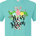 thumbnail image 4 of Inktastic He is Risen Floral Print Cross with Beautiful Flowers T-Shirt, 4 of 5