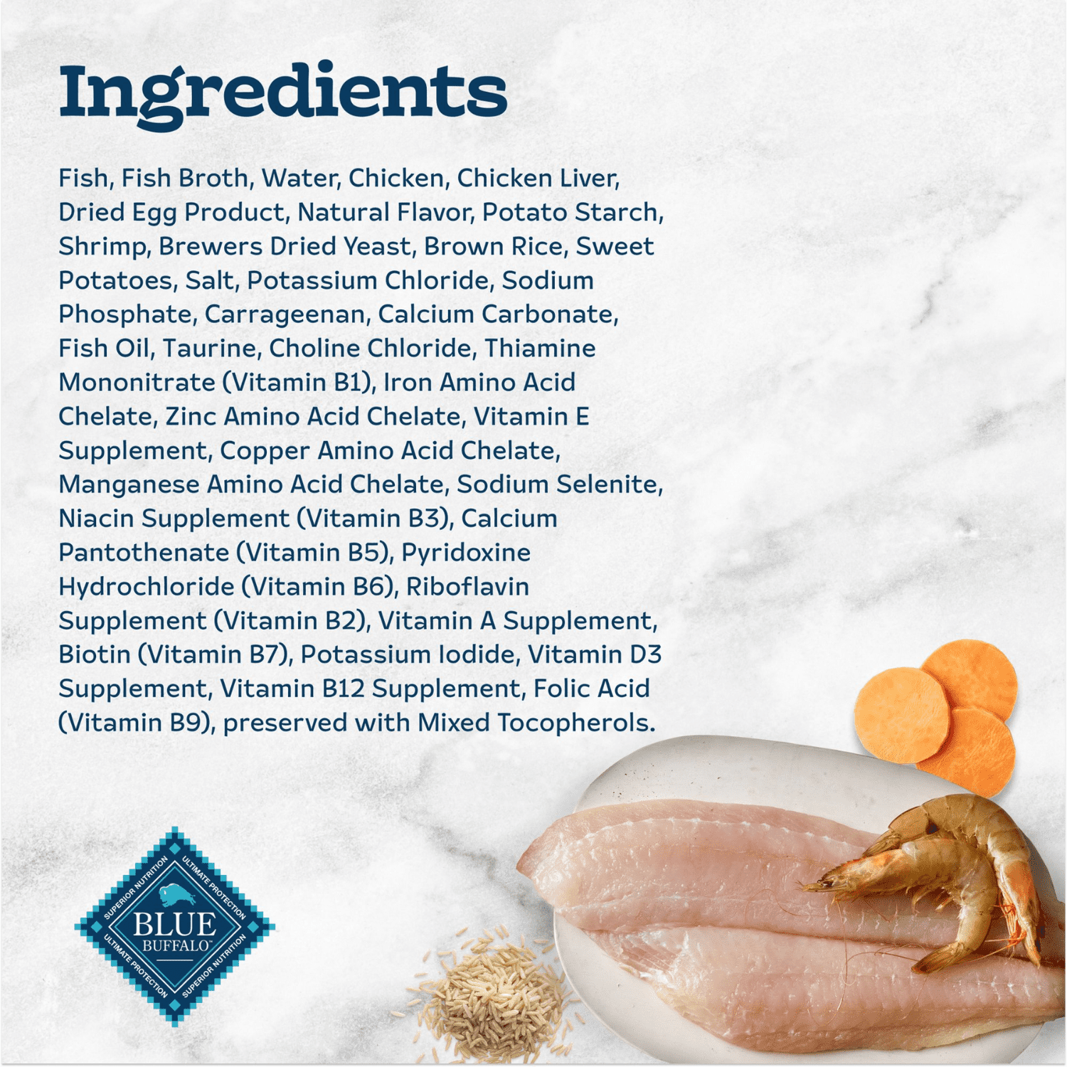 Blue Buffalo Tastefuls Natural Wet Cat Food Cans, Flaked Style, Fish and Shrimp Entrée in Gravy