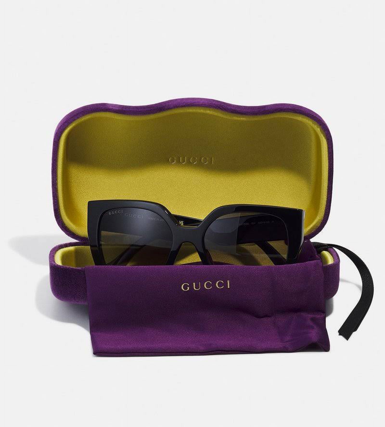 Gucci GG1300S-004 Bold Oversized Black Cat-Eye Sunglasses 