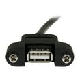 thumbnail image 2 of StarTech.com 1 ft Panel Mount USB Cable A to A - F/M - USB extension cable - USB (M) to USB (F) - USB 2.0 - 1 ft - molded, thumbscrews - black - USBPNLAFAM1 - USB extension cable - USB (M) to USB (F) - USB 2.0 - 1 ft - molded, thumbscrews - black - for P/N: UUSBOTG, 2 of 2