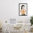 thumbnail image 3 of Stupell Industries Modern Woman in Orange Blouse Black Floating Frame Canvas Art, 17 x 25, by Omar Escalante, 3 of 8