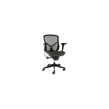 Alera EQ Series Ergonomic Multifunction Mid-Back Mesh Chair, Supports Up to 250 lb, Black