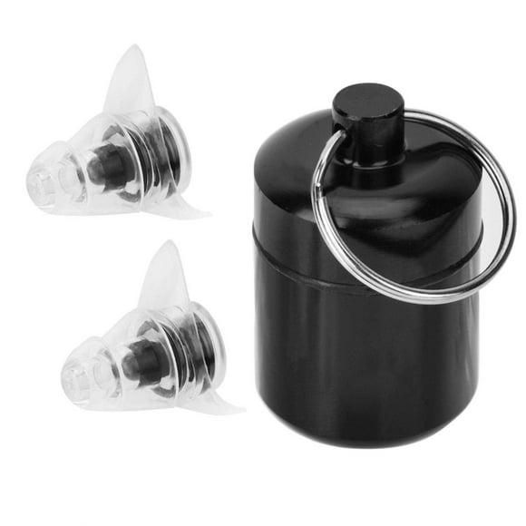 Tapones para los Oídos Alta Fidelidad Protección Auditiva Negro Reducción de Ruido 27dB para Concier