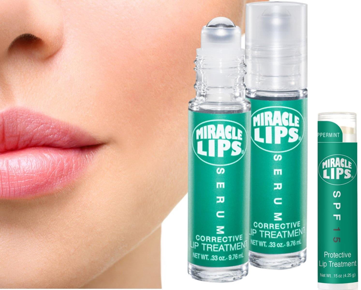 Miracle Lips Serum and Miracle Lips SPF 15 Lip Balm Correct and Protect