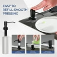 thumbnail image 5 of TVOFEK Kitchen Faucet with Pull Down Sprayer and Soap Dispenser, Black Single Handle Kitchen Sink Faucets with Deck Plate for 1 or 3 Hole, Spring Faucet for RV Laundry Bar, 5 of 15