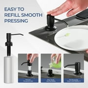 TVOFEK Kitchen Faucet with Pull Down Sprayer and Soap Dispenser, Black Single Handle Kitchen Sink Faucets with Deck Plate for 1 or 3 Hole, Spring Faucet for RV Laundry Bar