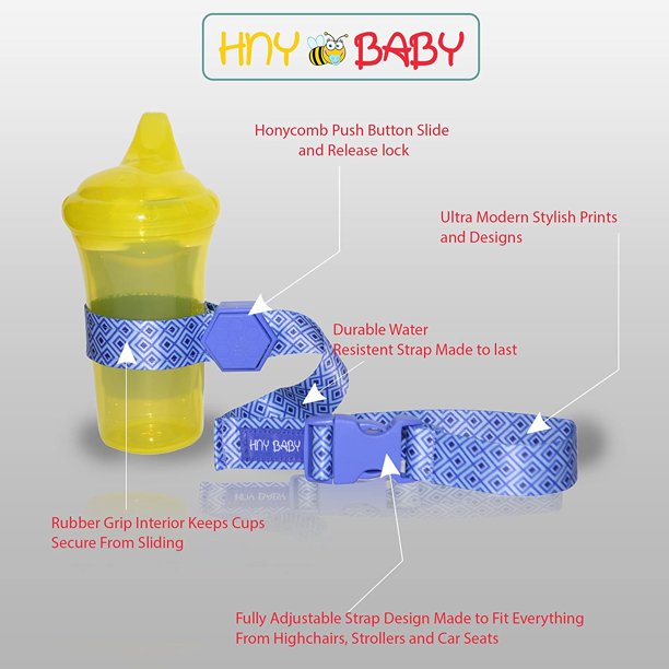 Sippy Cup Straps for Baby Bottle Toy Leash 2 Pack for Stroller High