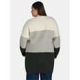thumbnail image 3 of Terra & Sky Women's Plus Cable Knit Duster Cardigan, Midweight, Sizes 0X-5X, 3 of 5